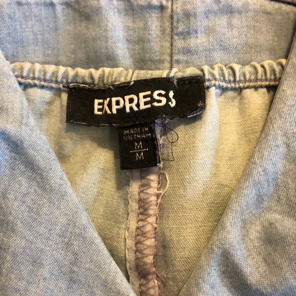Express Ruffle Chambray Sundress - Picture 3 of 5